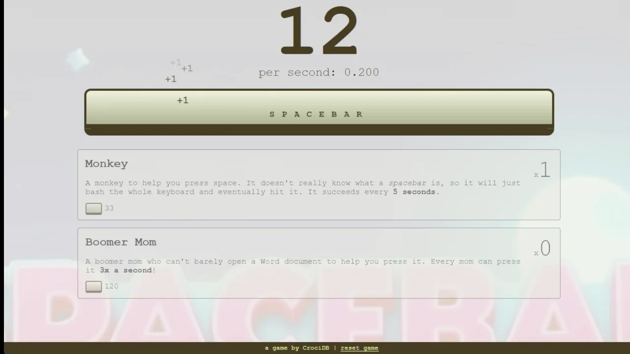 Spacebar Clicker - Simultaneous Dual Input